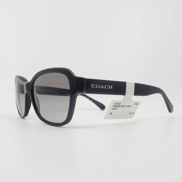 COACH HC8232 5510/11 New Black/Gray Gradient Rectangle Women's Sunglasses - Picture 2 of 7